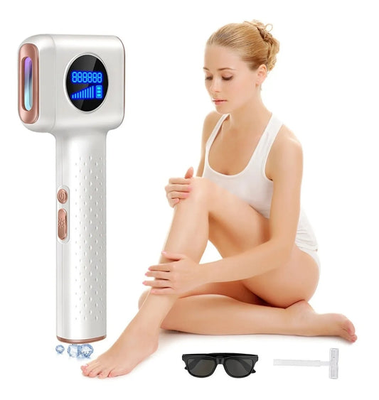 CIICII IPL Hair Removal, Laser Hair Removal 999999 Flashes Painless Permanent Hair Remover for Face Body Women, White